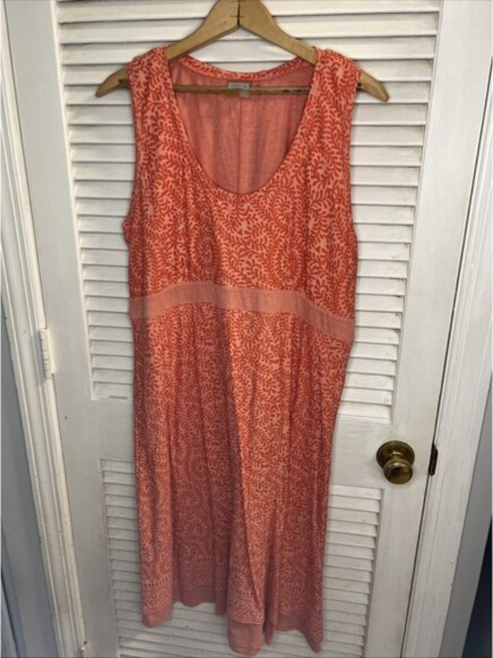 Athleta Vyasa Dress, Coral Floral Sz 1X, Summer, Beach, Active, Boho